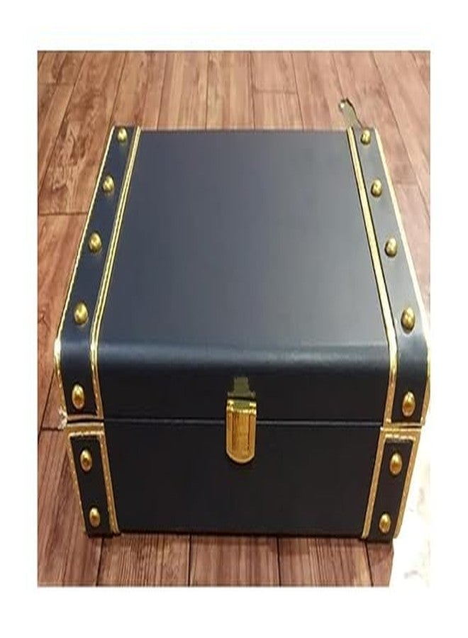 RED APPEL Tradition Classic Rectangular Decorative Trunk Box for Gifting and Storage | Premium Handmade Storage Box | Versatile Organizer with Timeless Design (BLACK) - Image 1